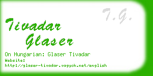 tivadar glaser business card